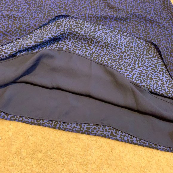 Atina Cristina Dark Purple/Blue and Black Dress W/Ruffle Bell Sleeves Size M - Picture 7 of 15